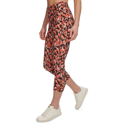 DKNY Womens Printed High-Waist Cropped Leggings