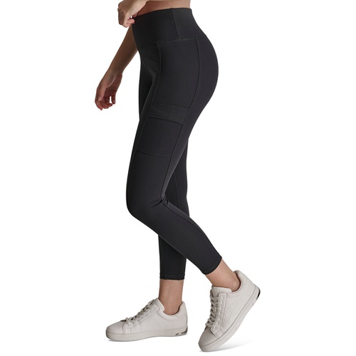 DKNY Womens High-Waisted 7/8 Cargo Leggings