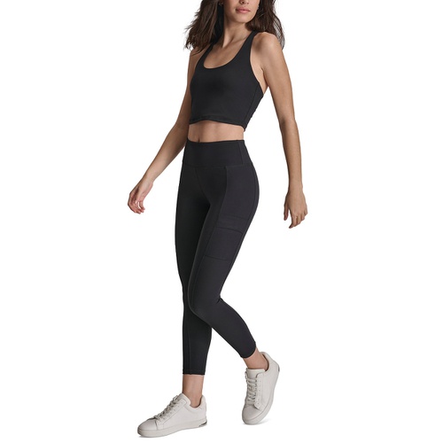 DKNY Womens High-Waisted 7/8 Cargo Leggings