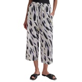 Womens Linen Printed Drawstring Pants