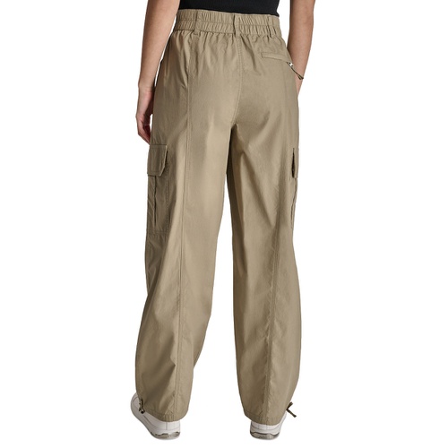 DKNY Womens Straight-Leg High-Waist Adjustable-Cuff Cargo Pants