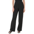 Womens Top-Stitched Crinkle Trousers