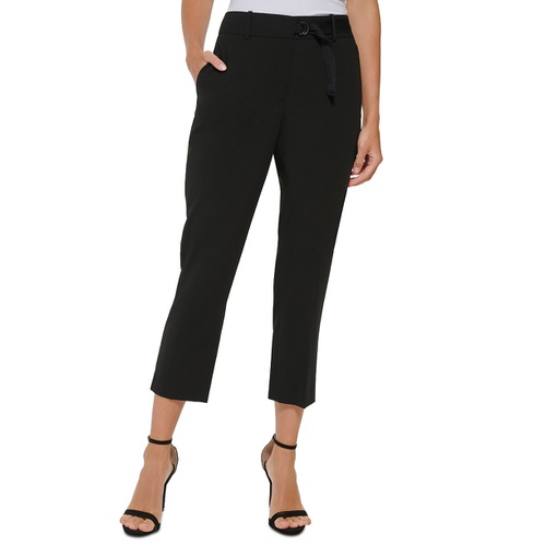 DKNY Womens Tab-Waist D-Ring Ankle Pants