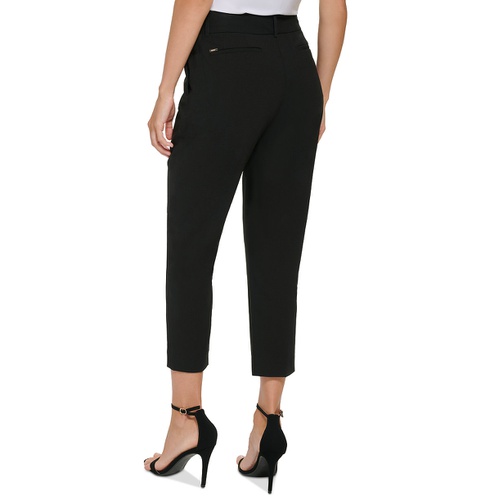 DKNY Womens Tab-Waist D-Ring Ankle Pants