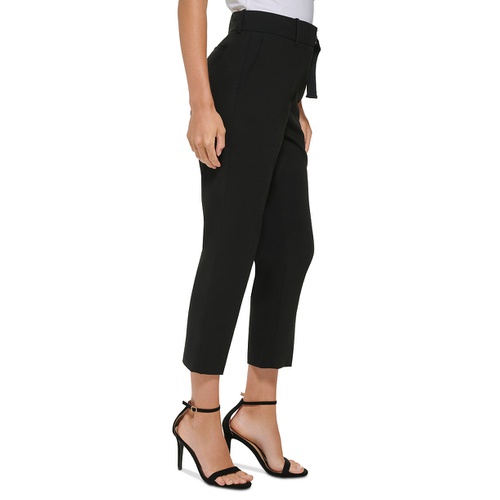 DKNY Womens Tab-Waist D-Ring Ankle Pants