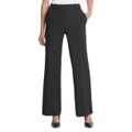 Petite Solid Fixed-Waist Slant-Pocket Wide-Leg Pants