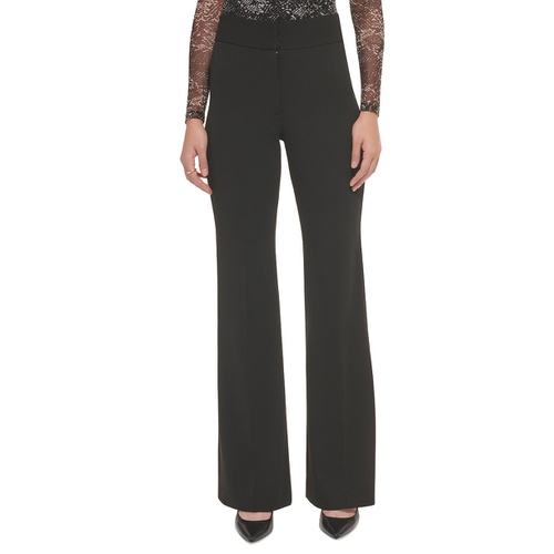 DKNY Polished High Waist Wide Leg Trousers