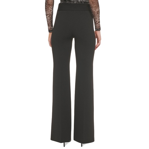 DKNY Polished High Waist Wide Leg Trousers