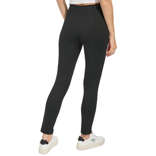 DKNY Slim Leg Pull On Ponte Ankle Pant