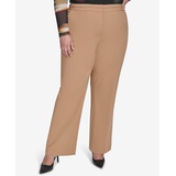 Plus Size Seamed Waistband Wide-Leg Pants