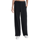 Womens Brushed Rib-Knit Straight-Leg Pants