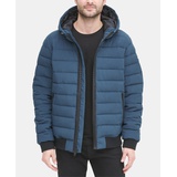 Mens Quilted Hooded Bomber Jacket