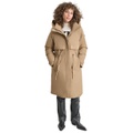 Womens Hooded Long-Sleeve Anorak Puffer Coat