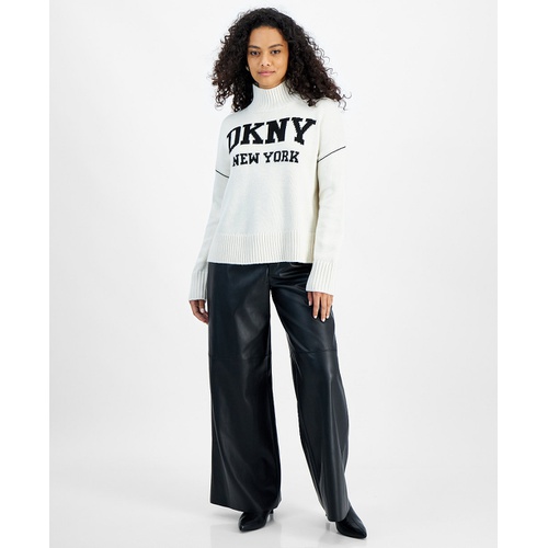 DKNY Petite Intarsia Logo Sweater