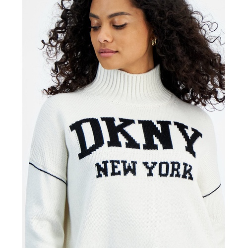 DKNY Petite Intarsia Logo Sweater