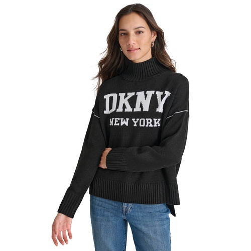 DKNY Petite Intarsia Logo Sweater