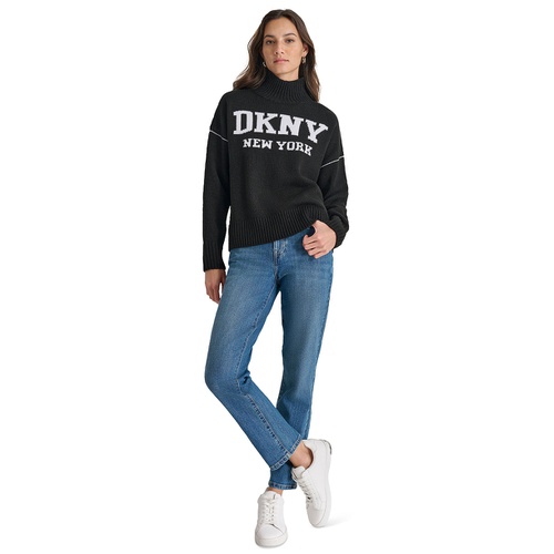 DKNY Petite Intarsia Logo Sweater