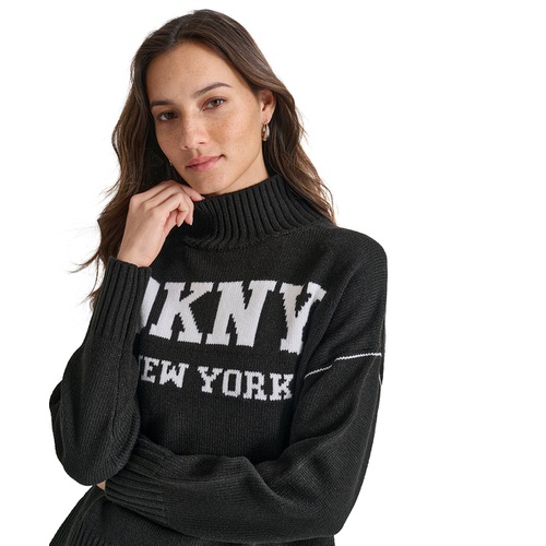 DKNY Petite Intarsia Logo Sweater