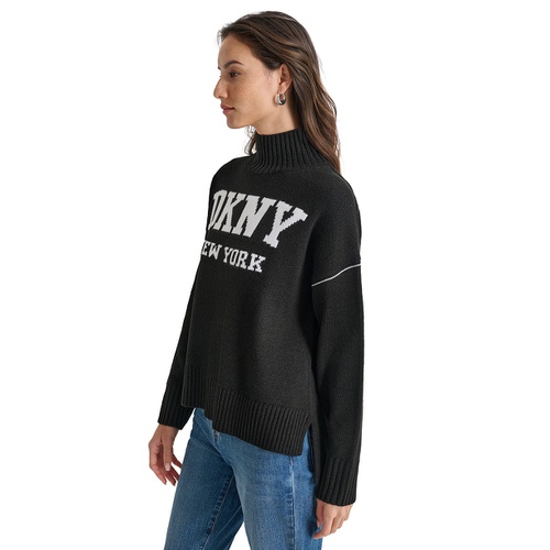 DKNY Petite Intarsia Logo Sweater