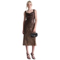 Petite Cowl-Neck Sleeveless Sequin Midi Dress