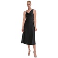 Womens Cowlneck Midi Dress