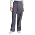 Petite High-Rise Satin Cargo Pants