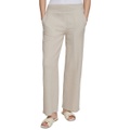 Womens High-Rise Gauze Straight-Leg Pants