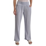 Womens High-Rise Gauze Straight-Leg Pants