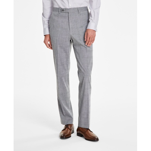 DKNY Mens Modern-Fit Black & White Plaid Suit Separate Pants