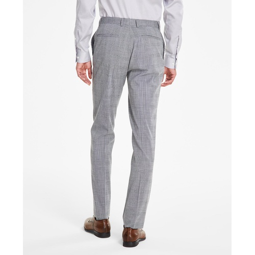 DKNY Mens Modern-Fit Black & White Plaid Suit Separate Pants