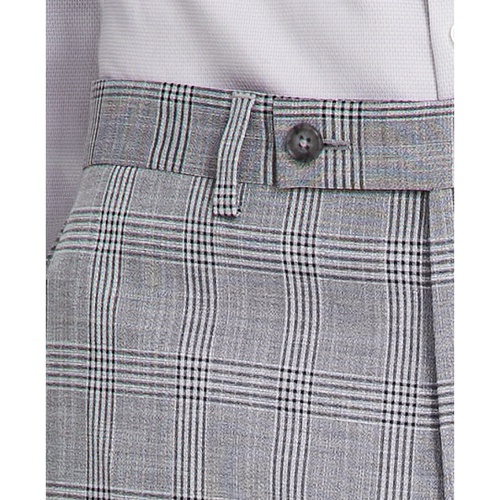 DKNY Mens Modern-Fit Black & White Plaid Suit Separate Pants