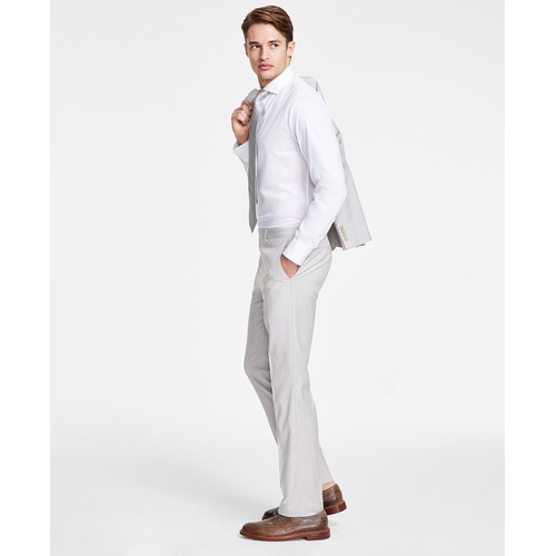 DKNY Mens Modern-Fit Natural Neat Suit Separate Pants