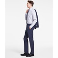 Mens Modern-Fit Blue Mini Check Suit Separate Pants