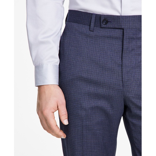 DKNY Mens Modern-Fit Blue Mini Check Suit Separate Pants