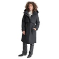 Womens Hooded Long-Sleeve Anorak Puffer Coat