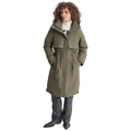 Womens Hooded Long-Sleeve Anorak Puffer Coat