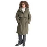 Womens Hooded Long-Sleeve Anorak Puffer Coat