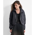 Womens Ruched Bomber Jacket