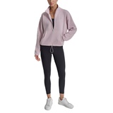 Womens Fleece Half-Zip Bungee-Hem Sweater