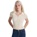 Petite Short-Sleeve Ribbed Polo Shirt