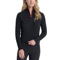 Womens Half-Zip Mock Neck Top