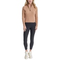 Womens Half-Zip Mock Neck Top