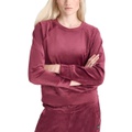 Womens Platinum Velour Crewneck Sweatshirt