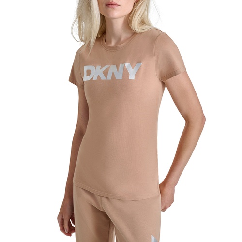 DKNY Womens Logo-Graphic Crewneck T-Shirt