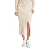 Womens Cable Knit Sweater Midi Skirt