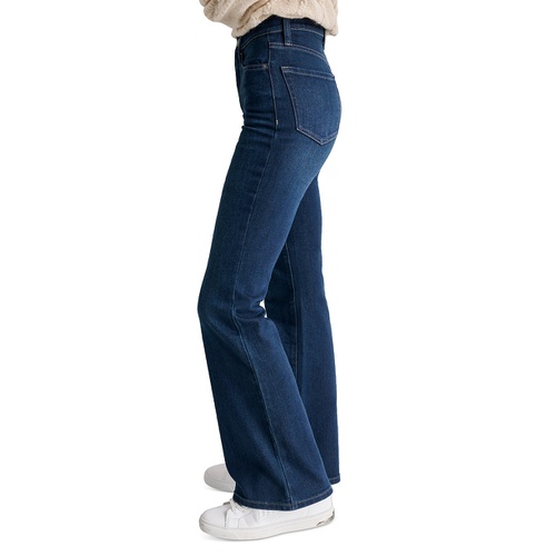 DKNY Womens High-Rise Flare-Leg Ankle Jeans