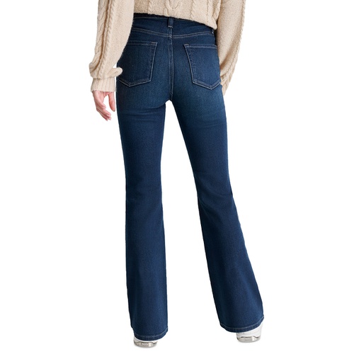 DKNY Womens High-Rise Flare-Leg Ankle Jeans