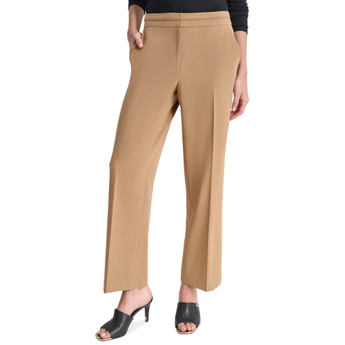 DKNY Petite Seamed Waistband Wide-Leg Pants