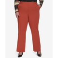 Plus Size Seamed Waistband Wide-Leg Pants