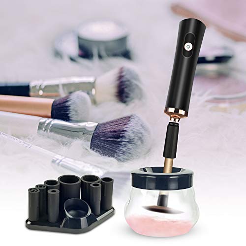  New Pro 2020 Upgraded Electric Makeup Brush Cleaner and Dryer,DOTSOG Automatic Brush Spinner for all brushes,Wash and Dry in Seconds,with 8 Size Rubber Collars